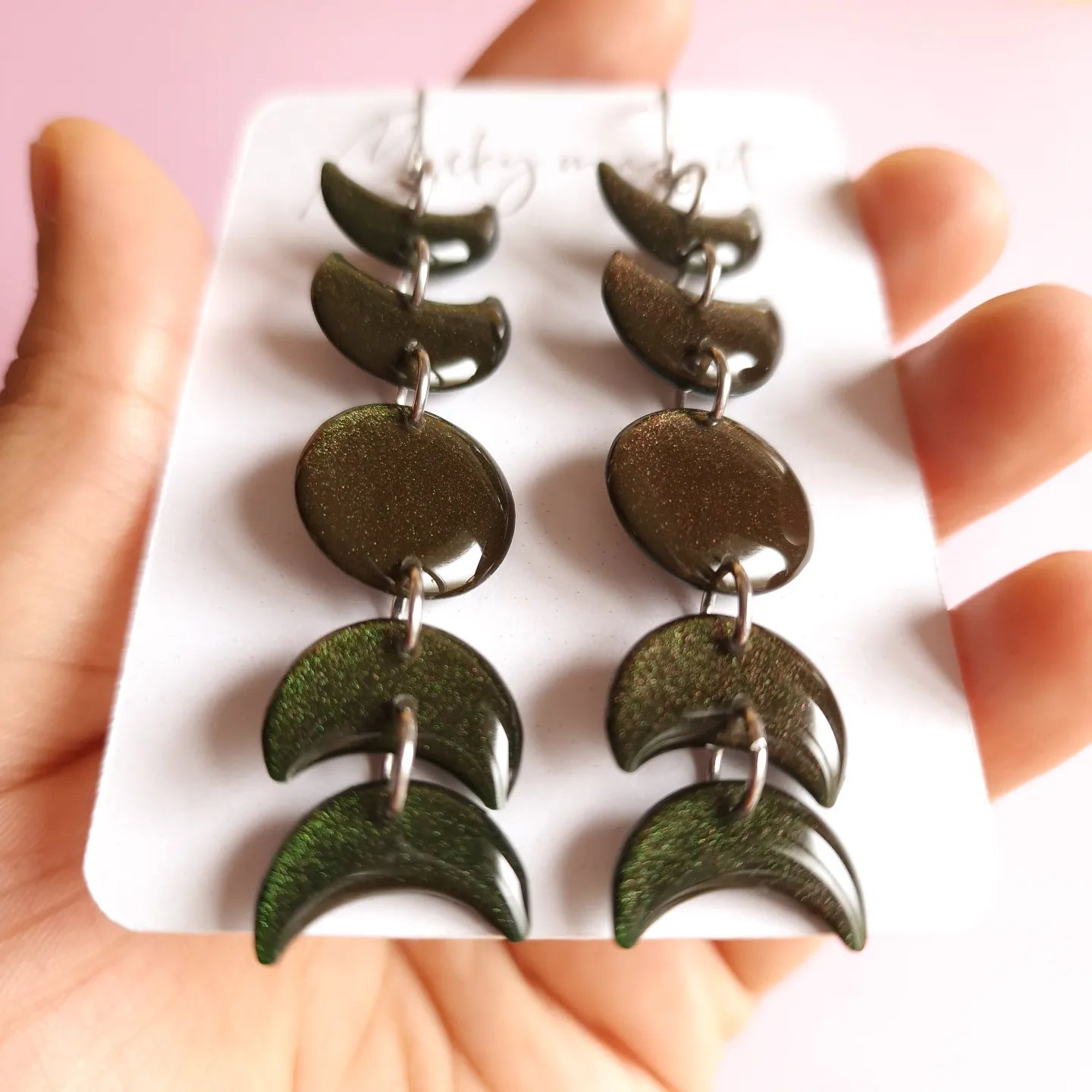 Hecate moon phase earrings in Whimsigoth